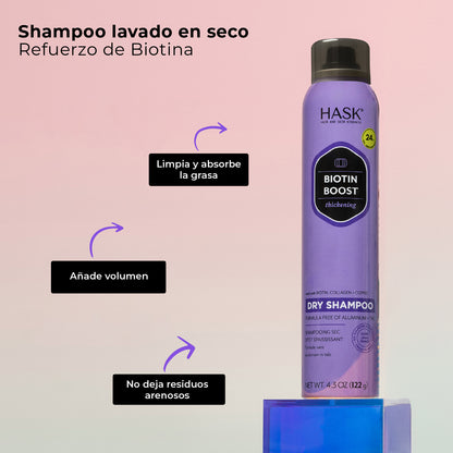 Shampoo en Seco Engrosador con Biotina HASK | Cosméticos en línea