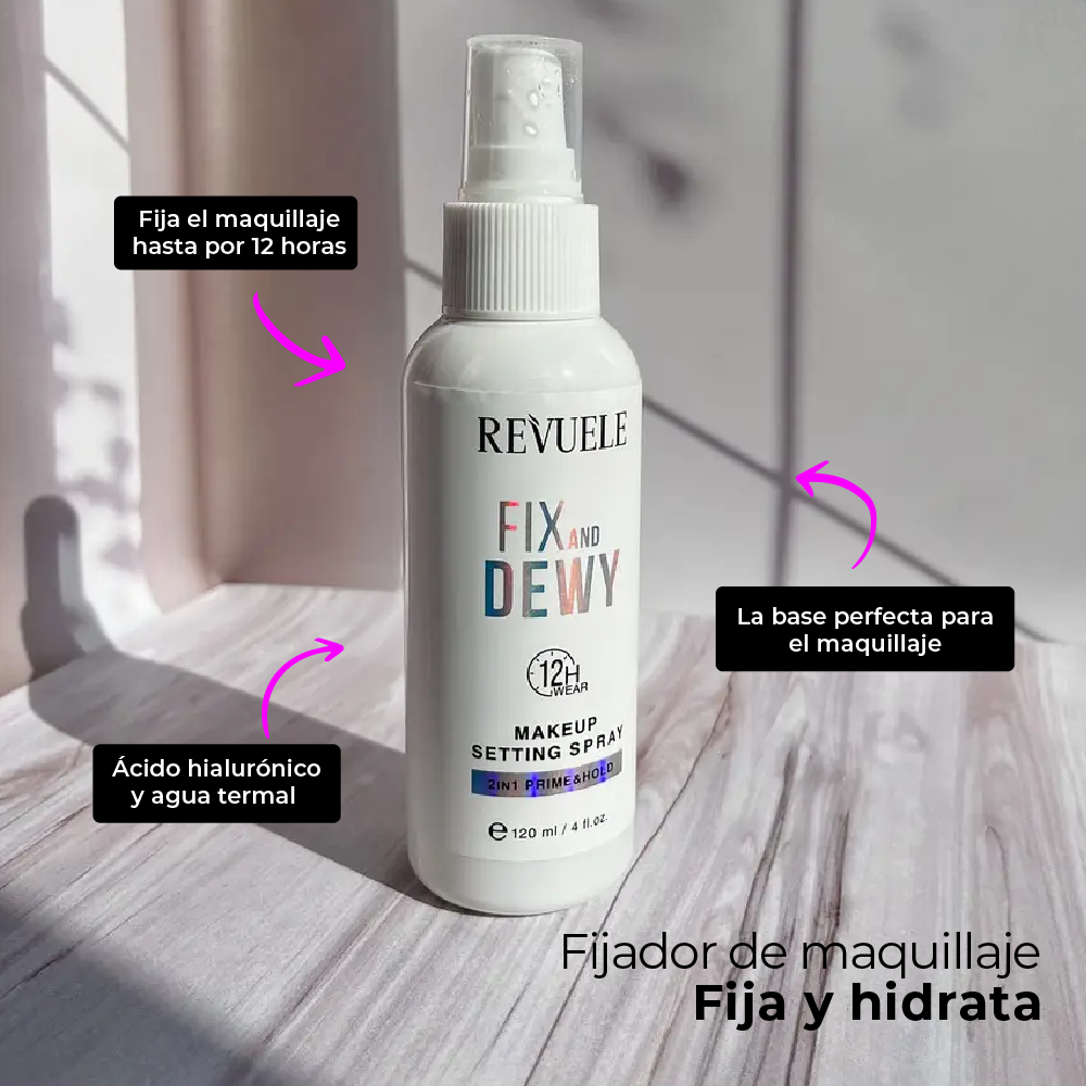 Fijador de Maquillaje e Hidratación (2 en 1) - REVUELE Fix and Dewy