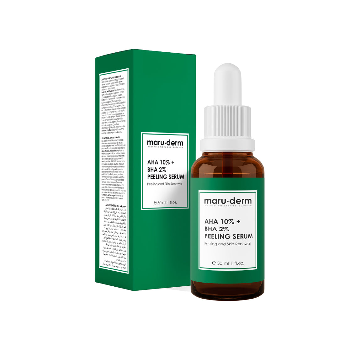 Sérum Facial Exfoliante con AHA 10% + BHA 2% Maruderm 30 ml