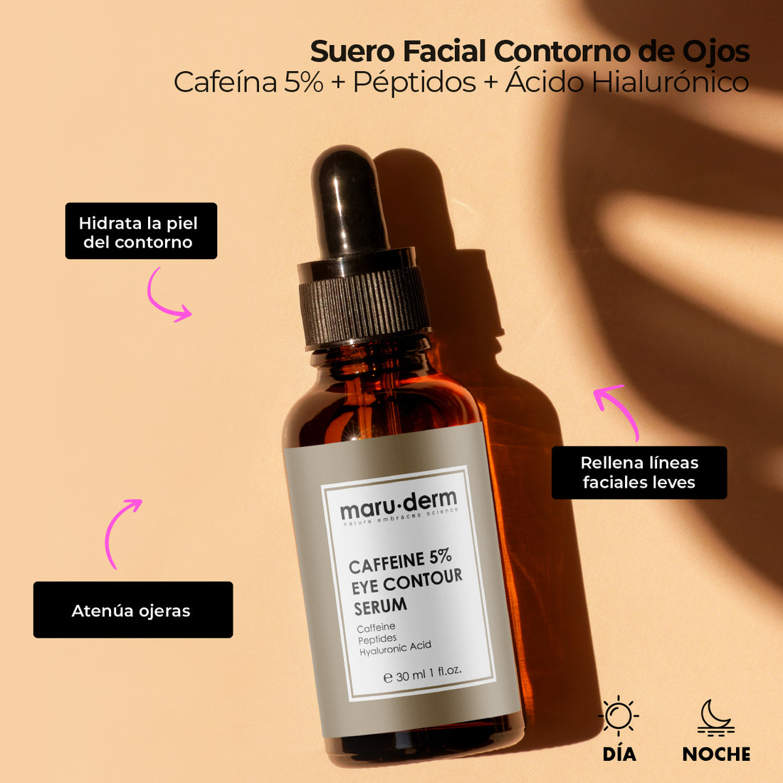 Sérum Contorno de Ojos con Cafeína Maruderm 30 ml