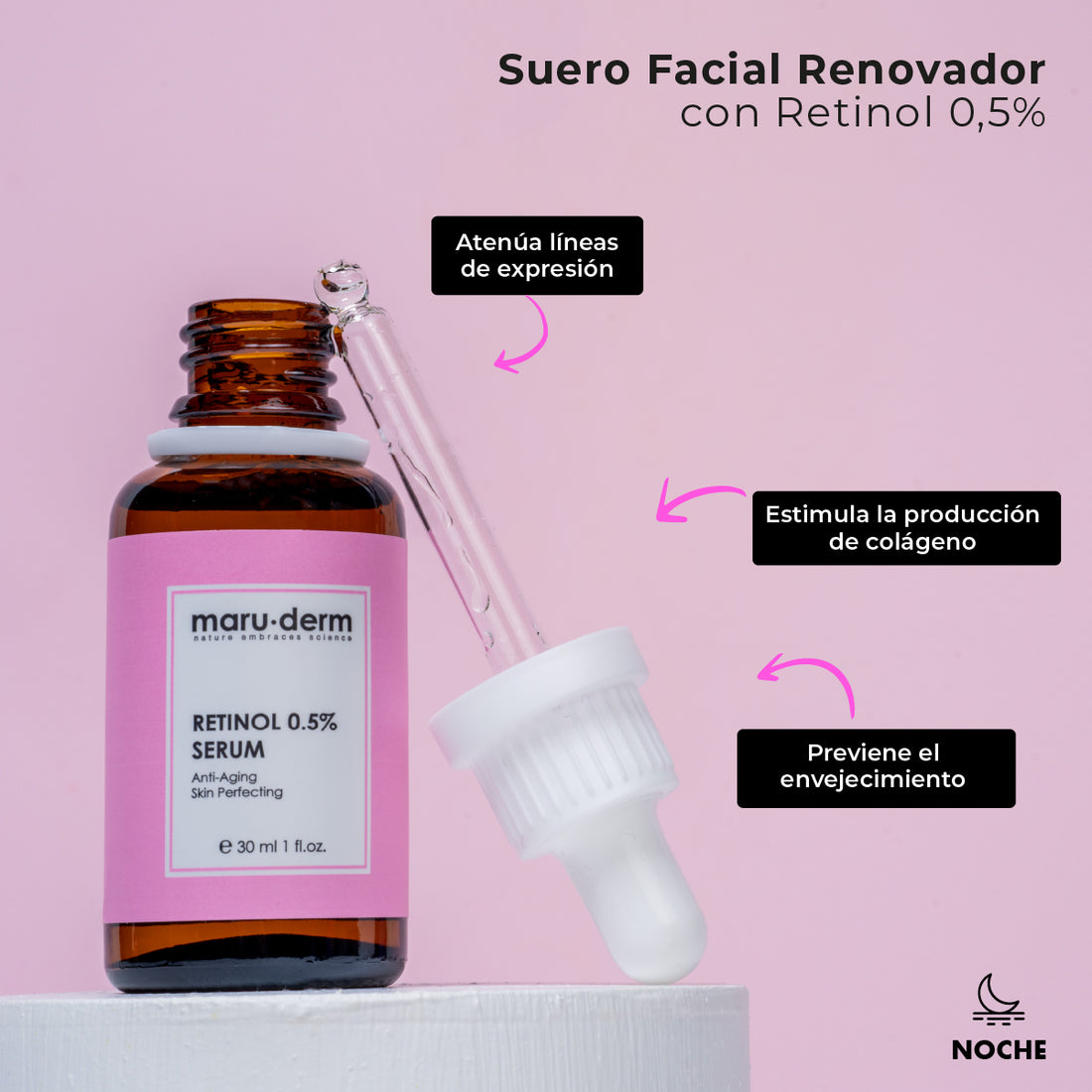 Serum facial de Retinol al 0,5% de Maruderm 30 ML