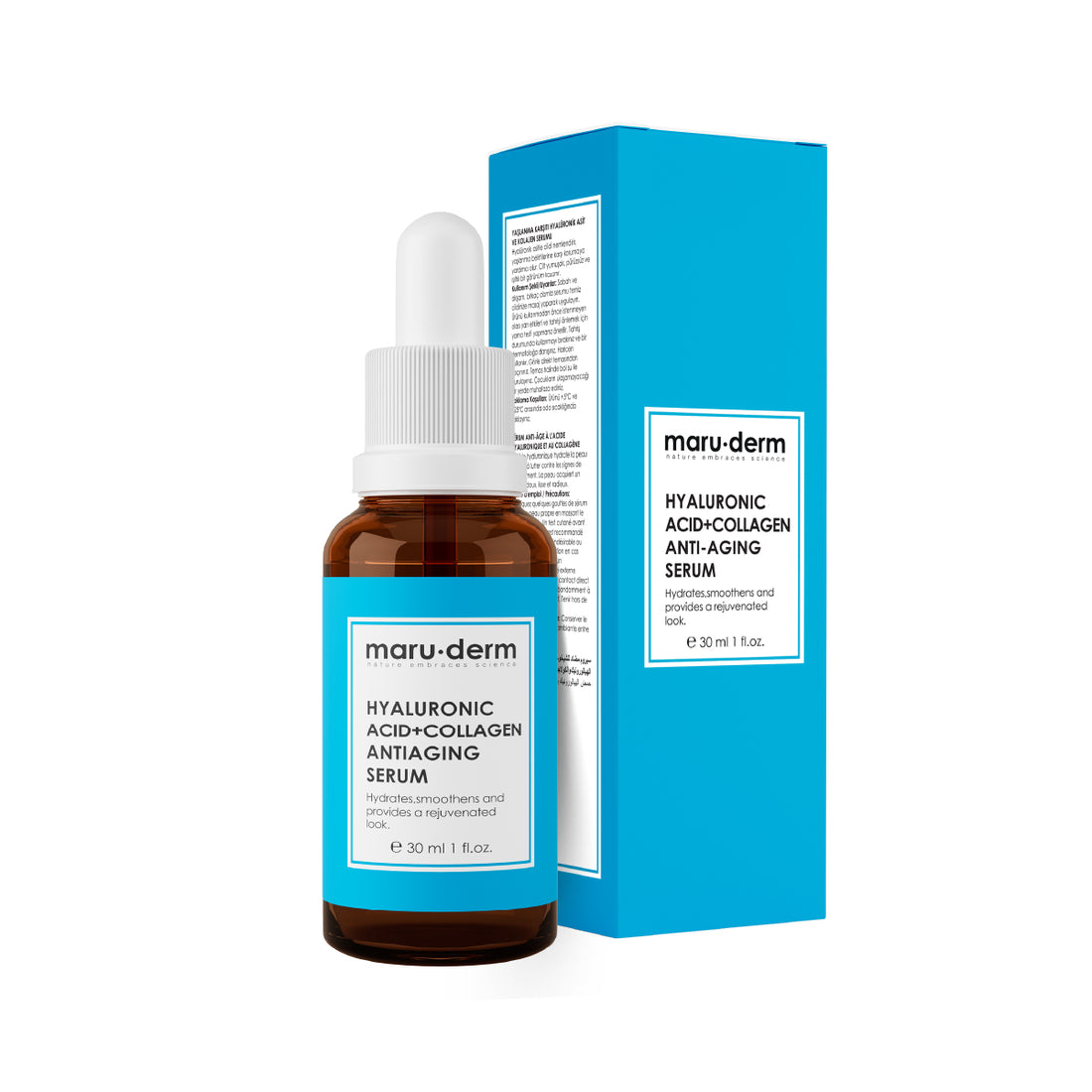 Serum Facial Anti edad con Ácido Hialurónico Maruderm + Colágeno 30 ml