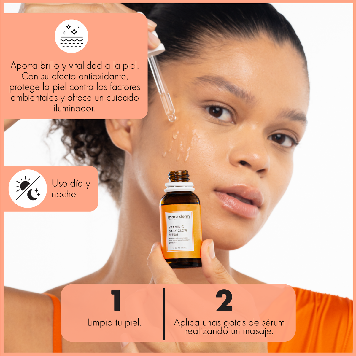 Sérum de Vitamina C con Ascorbil Fosfato de Sodio al 10% – Sérum Iluminador para el Cuidado de la Piel con Péptidos 30 ml