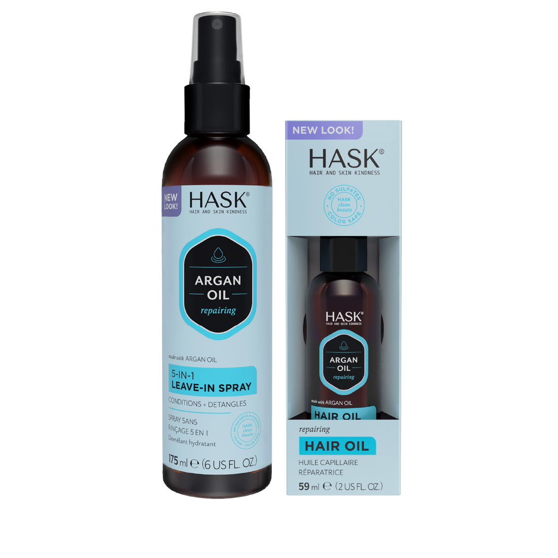 Kit Capilar HASK  Termoprotector 5 en 1 + Óleo de Argán 59ml + Obsequio