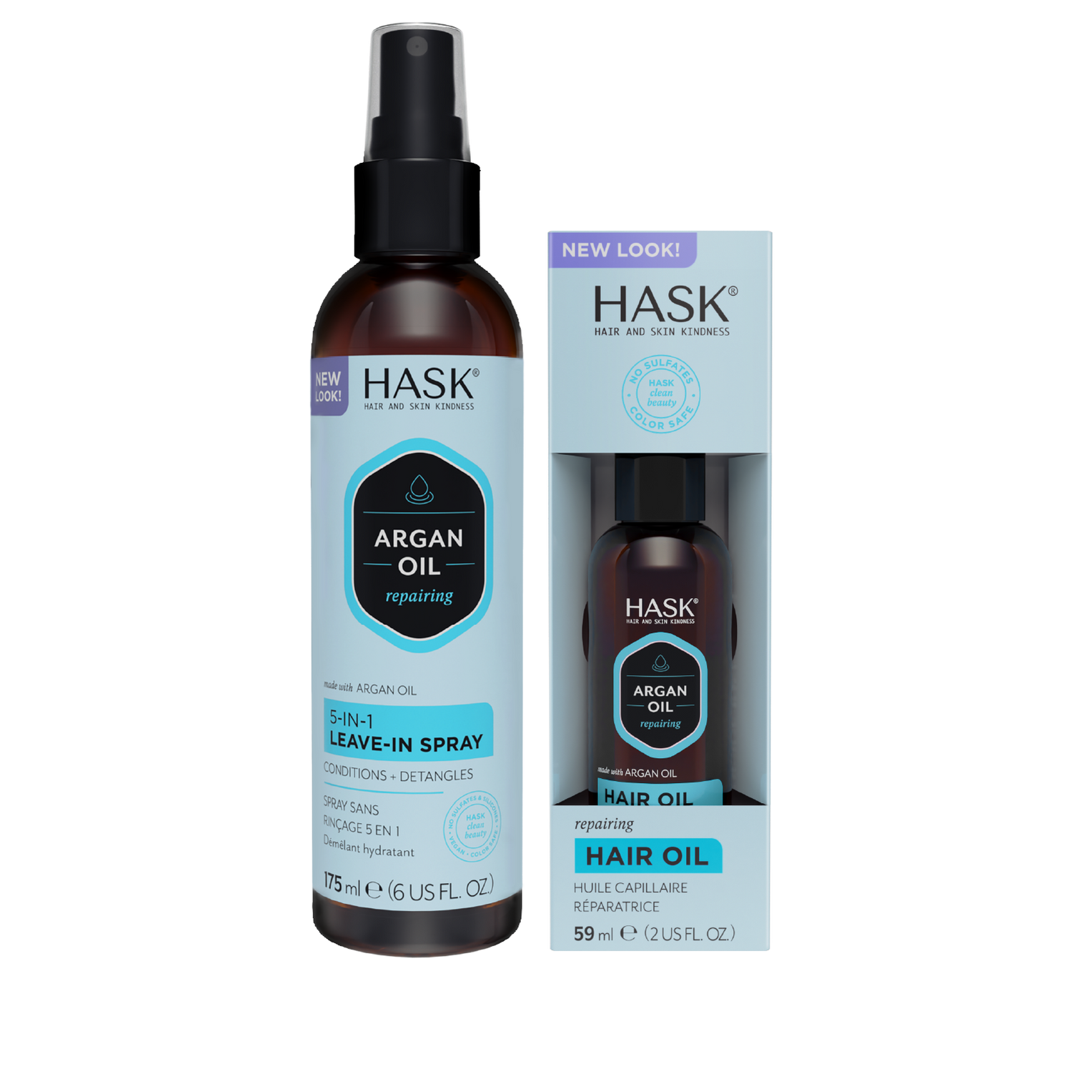 Kit Capilar HASK  Termoprotector 5 en 1 + Óleo de Argán 59ml + Obsequio