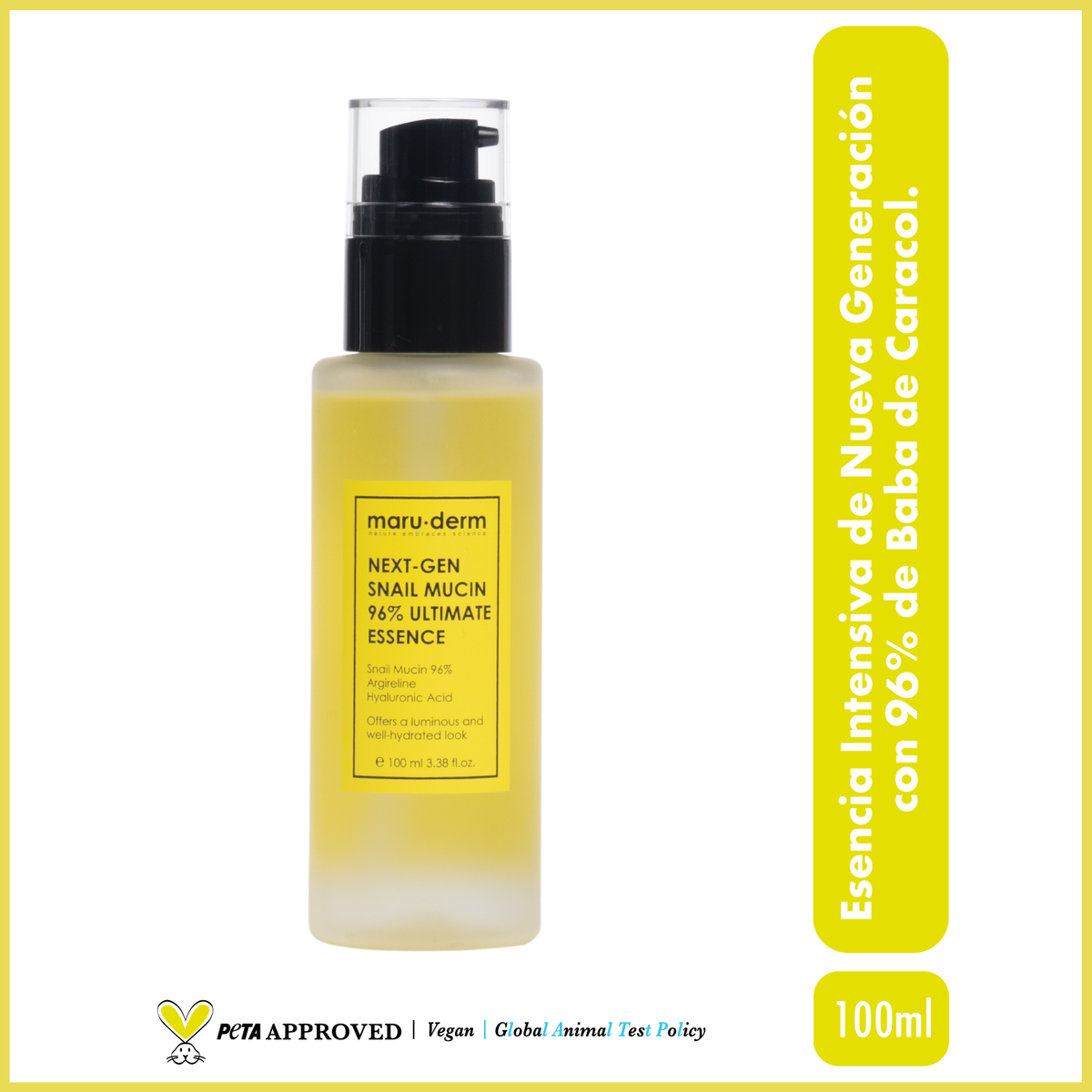 Tónico reparador con baba de caracol Maruderm al 96% – Tónico hidratante y regenerador de la piel  100 ml | Cosméticos en línea