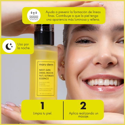 Tónico reparador con baba de caracol Maruderm al 96% – Tónico hidratante y regenerador de la piel  100 ml | Cosméticos en línea