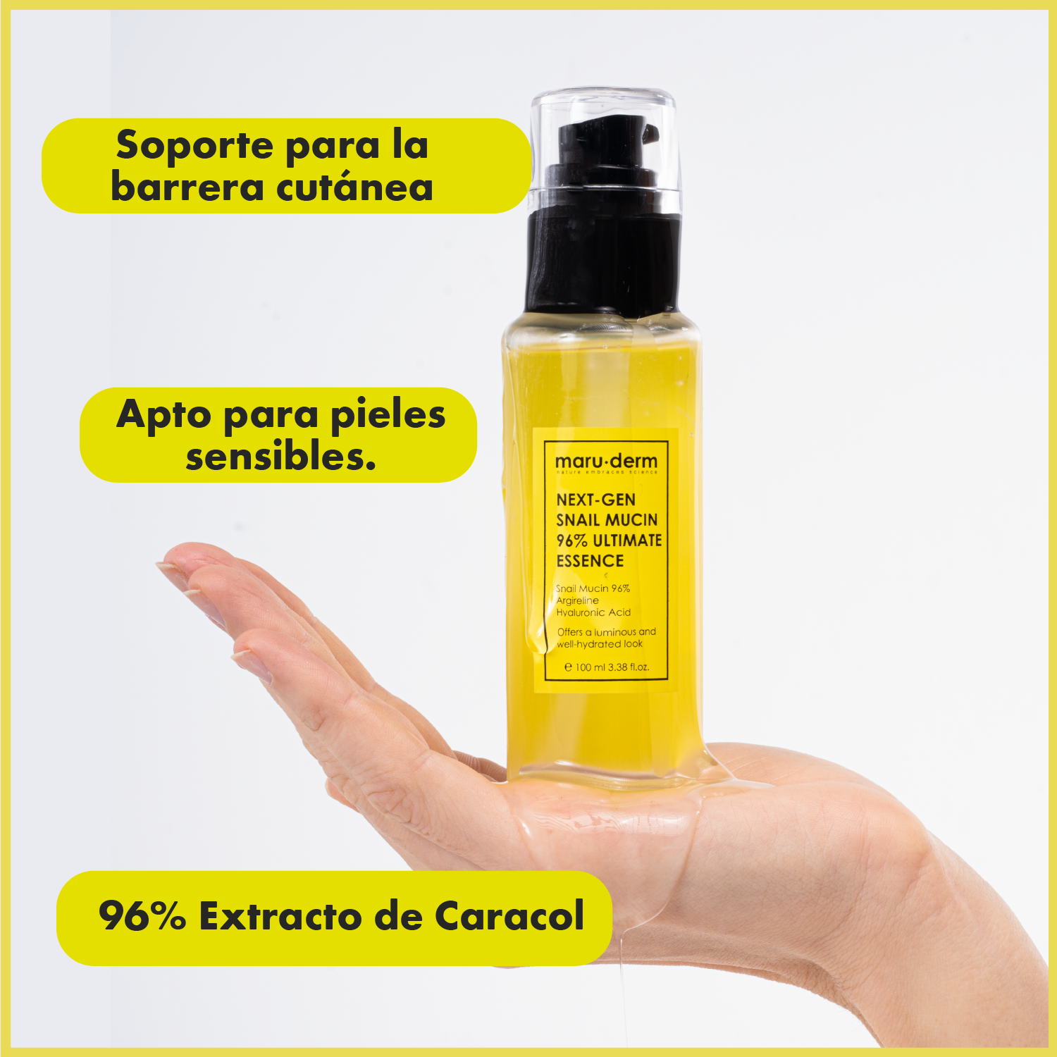 Tónico reparador con baba de caracol Maruderm al 96% – Tónico hidratante y regenerador de la piel  100 ml | Cosméticos en línea