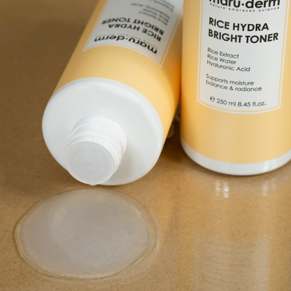Tónico iluminador hidratante con extracto de arroz - con ácido hialurónico y centella asiática 250 ml - Maruderm