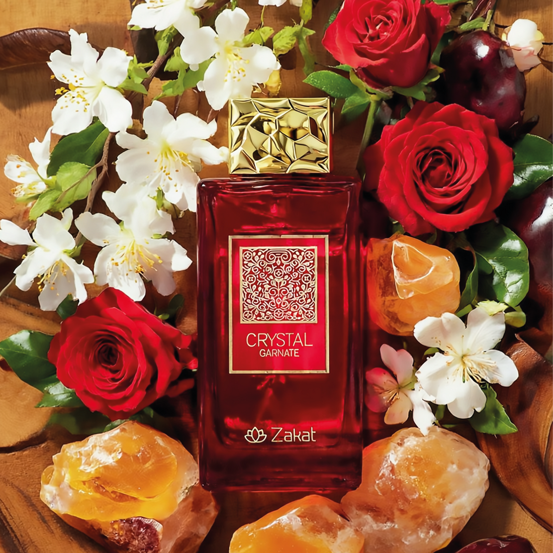 PERFUME CRYSTAL GARNATE  DE ZAKAT- 115ML| Cosméticos en linea
