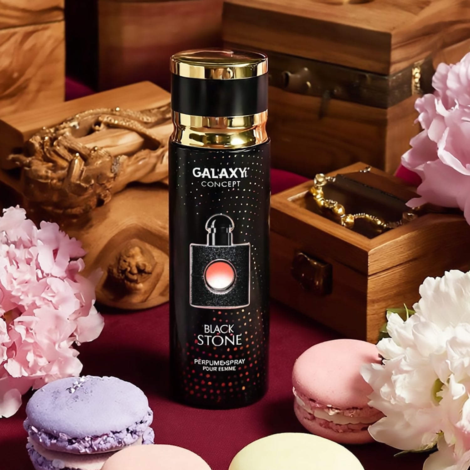 PERFUME EN SPRAY GALAXY BLACK STONE 200ML