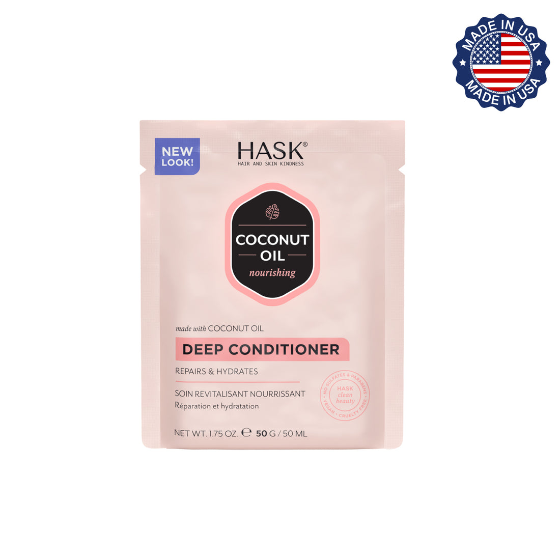 Tratamiento Reparador con Aceite de Coconut y Monoi HASK | Cosméticos en línea