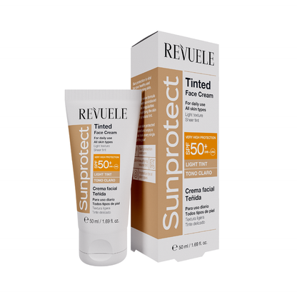 PROTECTOR SOLAR CON COLOR CLARO SPF 50+ DE REVUELE | Cosméticos en línea