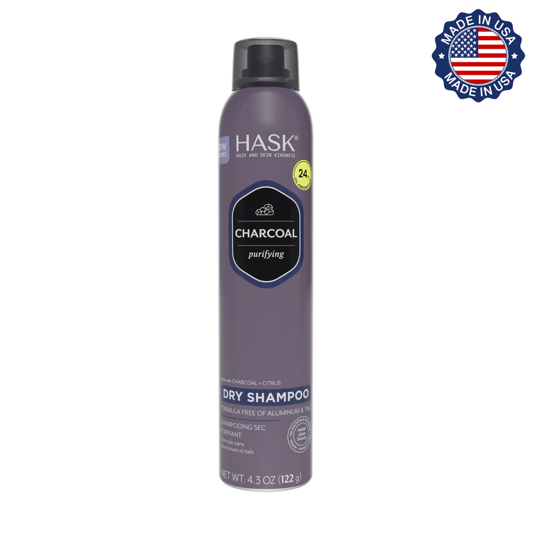 Shampoo en Seco Purificante con Carbón Activado HASK | Cosméticos en línea
