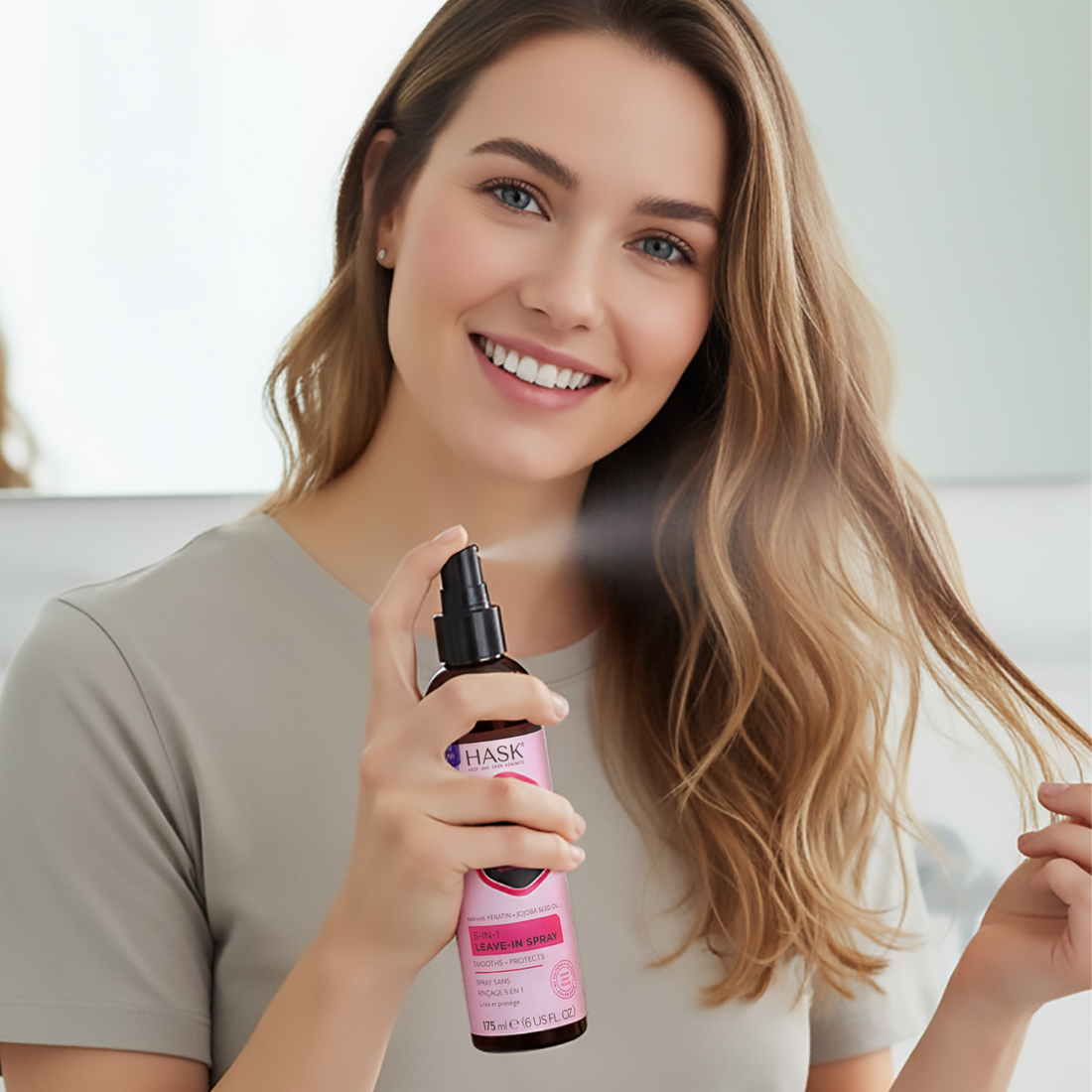 Spray sin enjuague 5 en 1 de  Keratina HASK| Cosméticos en línea